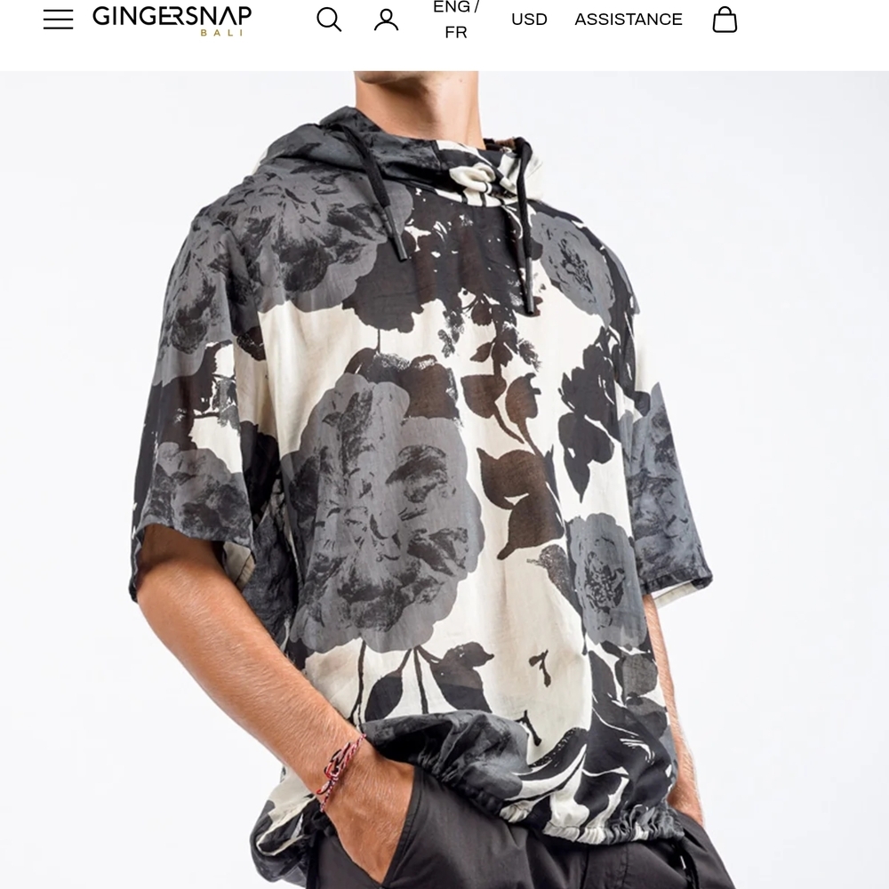 GINGERSNAP Black and Gray Floral Lightweight Jacket 285
